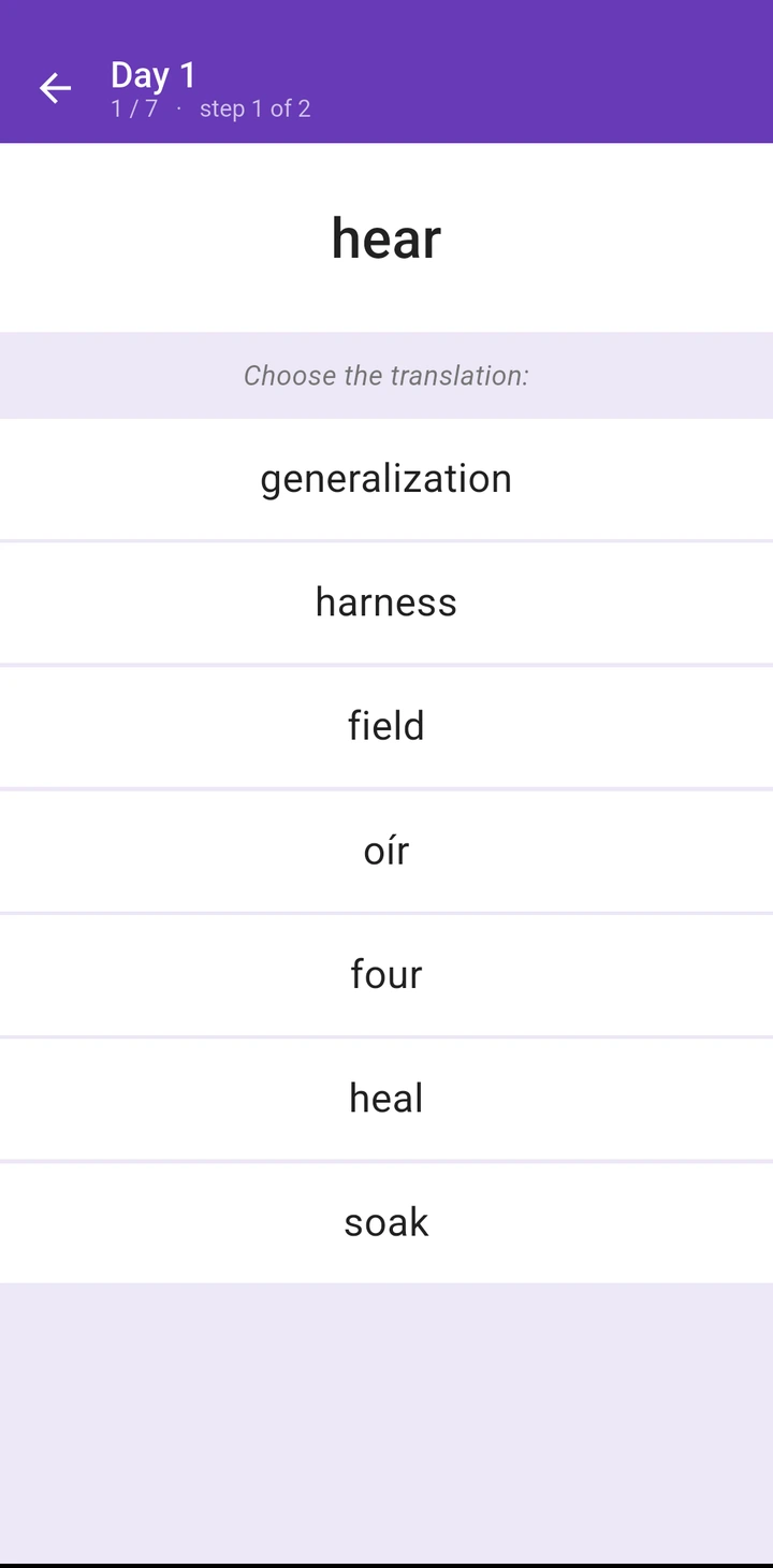 Choose the translation